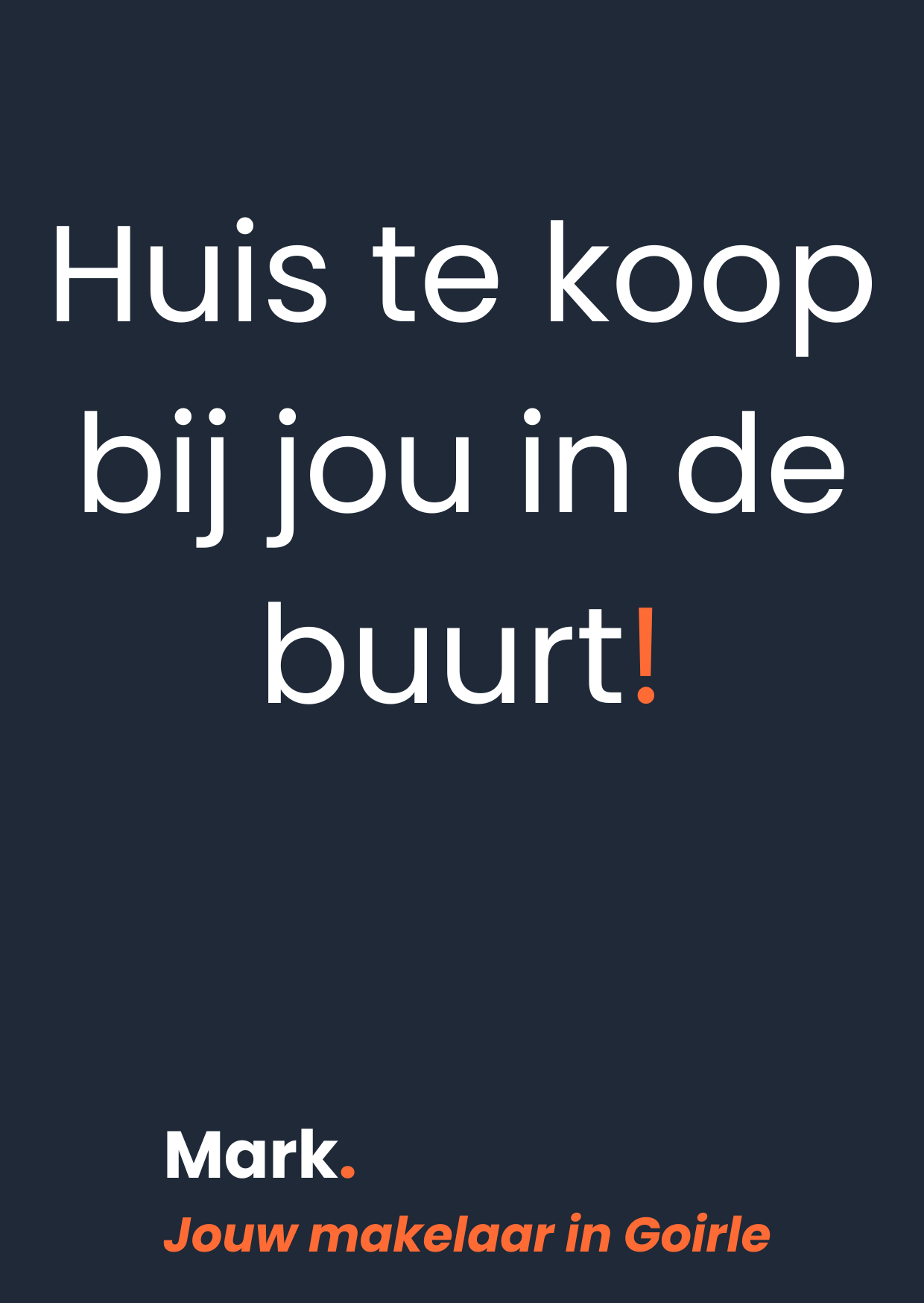 Voorbeeld van een buurtmailing voor een woning